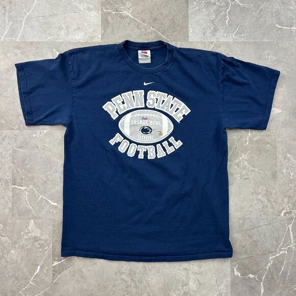 Vintage Nike Penn State Graphic Tee Mens Large y2k Orange Bowl Football PSU - Picture 1 of 7